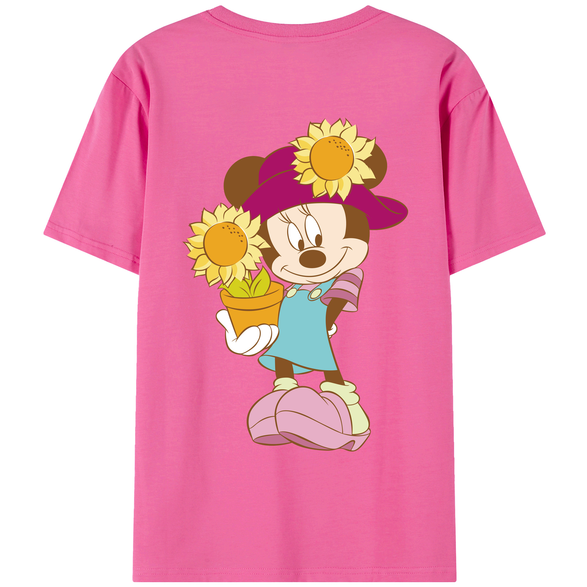 （画像用） ミッキーマウス Mickey Mouse レディース半袖Tシャツ(バックプリント)